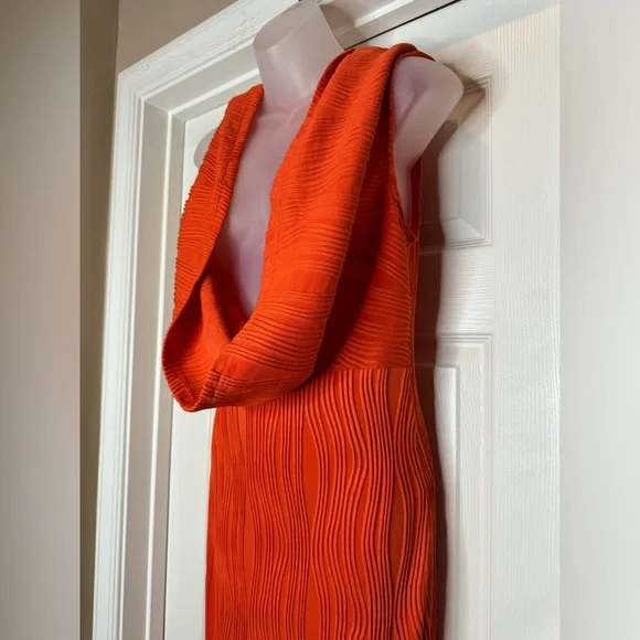 Burnt Orange Hooded Dress - Picture 6 of 10